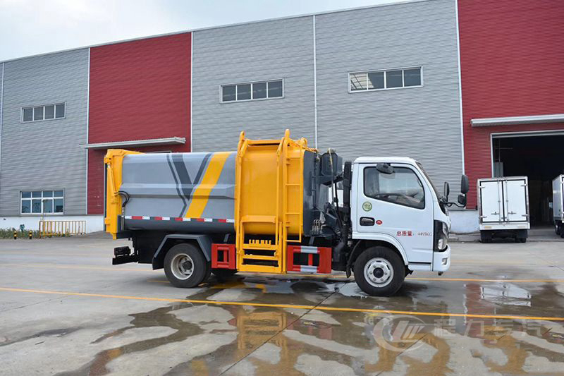 東風(fēng)D6藍(lán)牌7方側(cè)裝壓縮垃圾車